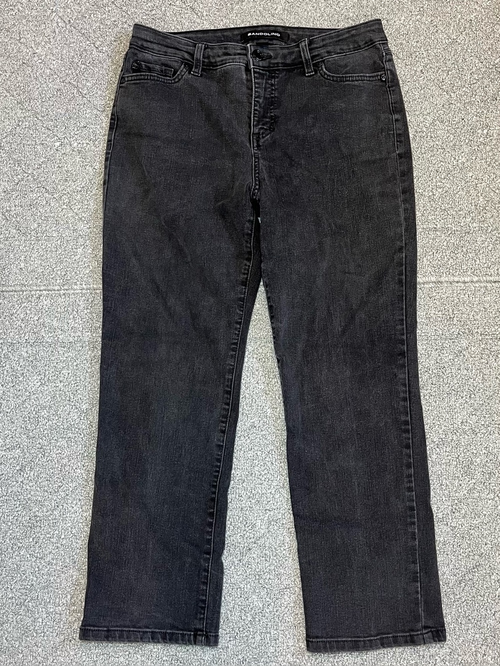 Bandolino Mandie Denim Jeans Womens Size 12 Petite Small Black
